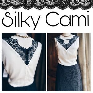 Camisole Silky with black lace